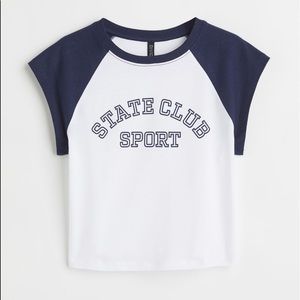 H&M STATE CLUB SPORT TEE, SIZE M